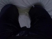 Piss Skinny Jeans on the Bed