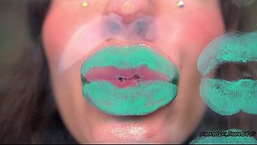 Minty messy deep octopus kisses   spit fetish
