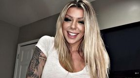 Kinky stepdaughter with tattoos talks dirty before getting pounded in POV