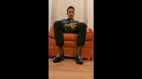 Gio's black loafers and ultrasheers