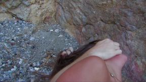 Foxy bikini babe gets fucked hard on the beach