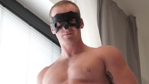 Maskurbate: Matt wearing mask jerking uncut dick