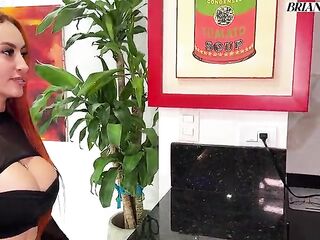 Colombian red hairhead Andrea Castro has some other date with Brian Evansx - coffee and a lot of sex