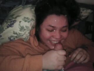 She wasn&#039;t expecting this much Cum he-he. Huge Amateur Facial!