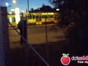 PUBLIC FUCK w/ Kessie Shy behind billboard in Berlin! Dates66