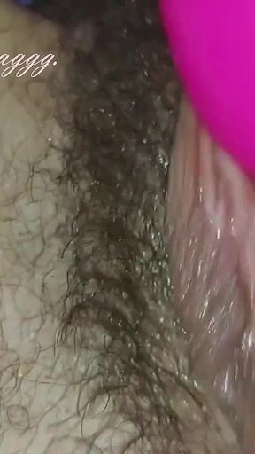 Wet Hairy Pussy Masturbating with Vibrator Close up Amateur Russian Model MILF Ginnagg