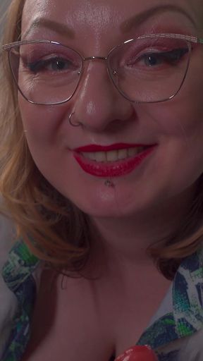 Bitchy Stepmom in White Fur Coat Spits in Your Tea & Gives You a Messy Humiliating Blowjob POV
