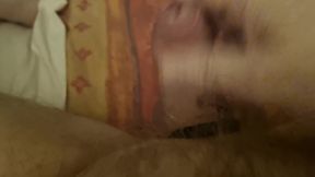 Stepdad Lies Down and Jerks His Cock Until He Comes. He Loves Playing with His Cock When I Watch.