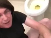 Gas station crossdressing slut