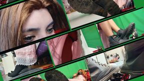 giantess aerith contra tiny tifa crushfoot 4k