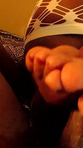 Dirty Diana Gives Him a Feet Job
