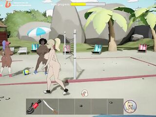 Breasty golden-haired gets drilled in the booty by a shemale hentai with a giant rod (Fuckerman Suset Floozy #4) - Jazziuu