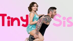 Horny Teen Cutie Taking Big Brother's Hard Cock, Getting Her Tight Pussy Stretched