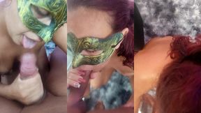 banho de porra!!! adoro mamar e receber jatada na cara.