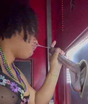 Swingin' couples try glory hole for a hot amateur blowjob experience