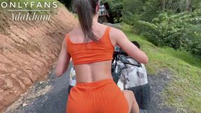 ATV ride on a trail ends in sex with the instructor