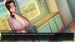 Bete In House In When Fater Was Not Present In Summertime Saga With Car Toon