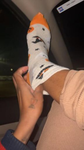 Sitting in the car bored