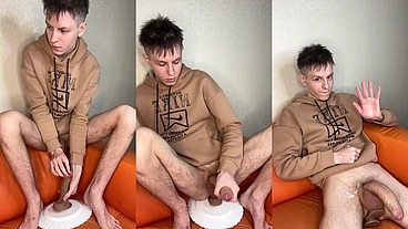 Young Guy's Thick Rope Cum Spray