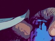 Alien pussy drains cartoon cock