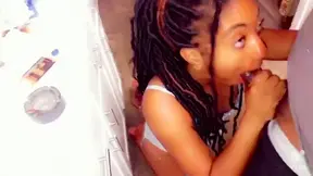 Cute and sneaky girl gets her massive-assed boyfriend in the mood for some