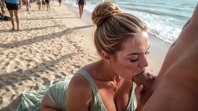 i fucked a busty milf in every hole on the beach, there were a lot of people around [ai]