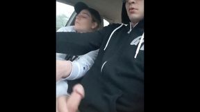 Heather Kane ALMOST caught jerking off dick while being driven to next Porn Shoot