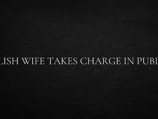 Polish wife takes Charge In Public