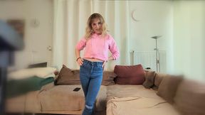 Lick up Every Drop of Pre-cum! Only Then Can You Cum on My Jeans Ass! JOI CEI German