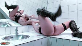 Charlotte De Castille: Charlotte De Castille Plays Slut in the Public Wc