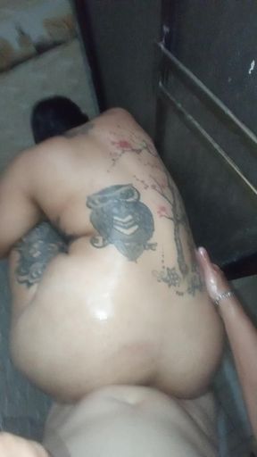 Hardcore sex in the bathroom of my Mexican landlord ex