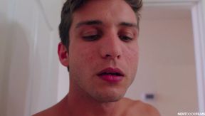 Next Door Studios: Stiff inserting & defined caucasian faggot