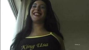 Nasty girl surrounded by excited men wildly gangbanged