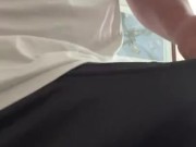 Flashing my boner in a public place. More on Onlyfans