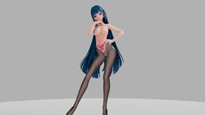 R18 MMD Raiden Mei teases her blue-haired majesty with a racy strip show, edits galore