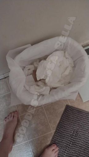 My trash, recycling and dirty dishes get you off.