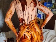 Milf Covered In Hershey Syrup
