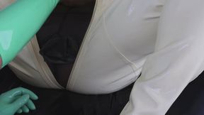 Latex Jade Fisting Condom Kondom Fingering Dildo Latex Leggings white smokey black