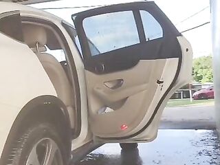 JusAgirl - EXHIBITIONIST NAUGHTY Whore Thot Washing Car Naked Pissing