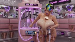 Girl Milking Machine