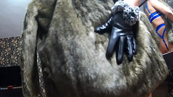 MilfyCalla- Deep blow-job and cum play while wearing a hot green fur-coat , leather gloves and long boots 213- previewTo ...