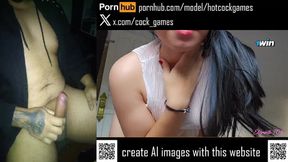 Latina GF guides POV handjob with big ass on Valentine's Day