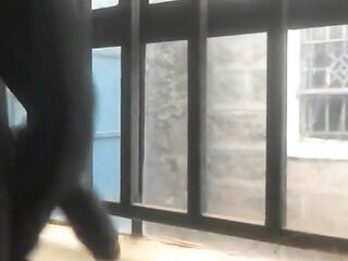 NASTY BBC MASTURBATING THROUGH THE WINDOW