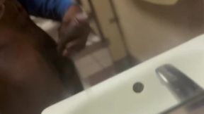 Beating my Dick all over the Women�s Public bathroom
