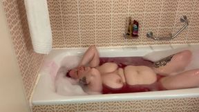 Taking a relaxing bath