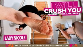 I crush you little bug under my heels and feet ( Stomping & Giantess POV with Lady Nicole ) - 640p wmv