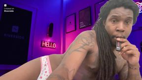 Ebony Solo Tease in Tight Thong - up Close & Personal
