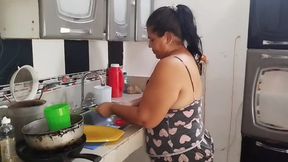 I hired this maid, she came in with those shorts showing her big ass