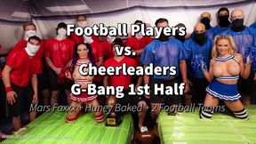 22 Football Players vs 2 Cheerleaders Gangbang: 1st Half