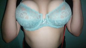 Big bouncing tits in a bra
